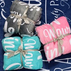 The Kallees Grandmother Pink Sherpa Throw Blanket